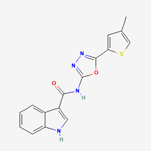 N-(5-(4-methylthiophen-2-yl)-1,3,4-oxadiazol-2-yl)-1H-indole-3-carboxamide