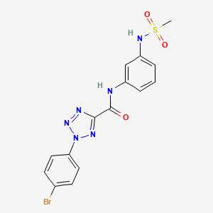 2-(4-bromophenyl)-N-(3-(methylsulfonamido)phenyl)-2H-tetrazole-5-carboxamide