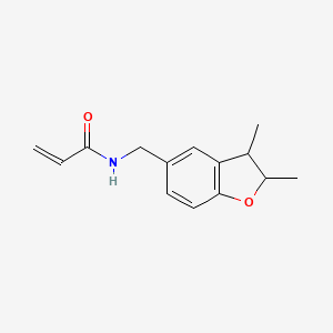 molecular formula C14H17NO2 B2938713 N-[(2,3-Dimethyl-2,3-dihydro-1-benzofuran-5-yl)methyl]prop-2-enamide CAS No. 2361656-07-5