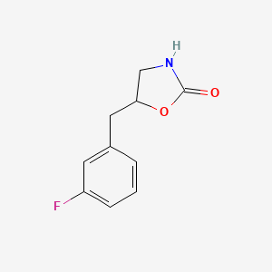 molecular formula C10H10FNO2 B2938724 5-[(3-Fluorophenyl)methyl]-1,3-oxazolidin-2-one CAS No. 62826-18-0