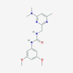 molecular formula C17H23N5O3 B2938728 1-(3,5-Dimethoxyphenyl)-3-((4-(dimethylamino)-6-methylpyrimidin-2-yl)methyl)urea CAS No. 1798032-36-6