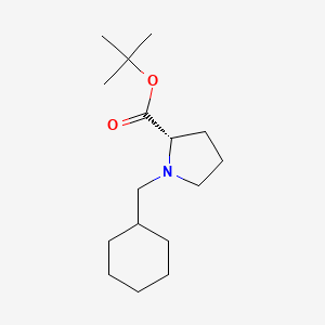 molecular formula C16H29NO2 B2938731 tert-butyl (2S)-1-(cyclohexylmethyl)pyrrolidine-2-carboxylate CAS No. 1786494-45-8