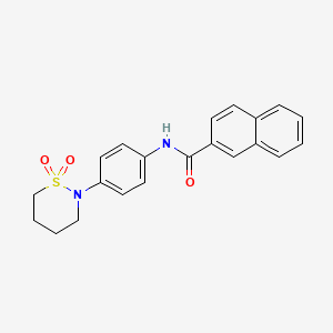 molecular formula C21H20N2O3S B2938740 N-[4-(1,1-dioxo-1lambda6,2-thiazinan-2-yl)phenyl]naphthalene-2-carboxamide CAS No. 941894-26-4
