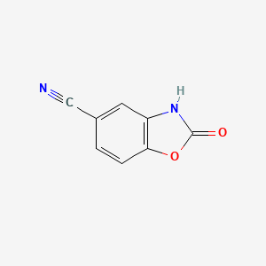 molecular formula C8H4N2O2 B2938745 2-Oxo-2,3-dihydrobenzo[d]oxazole-5-carbonitrile CAS No. 201531-21-7
