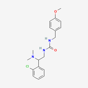molecular formula C19H24ClN3O2 B2938746 1-(2-(2-Chlorophenyl)-2-(dimethylamino)ethyl)-3-(4-methoxybenzyl)urea CAS No. 1207002-62-7