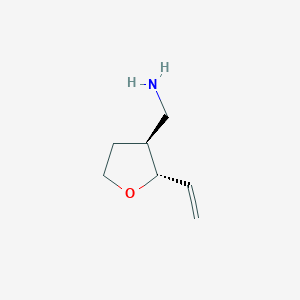 molecular formula C7H13NO B2938748 [(2S,3S)-2-Ethenyloxolan-3-yl]methanamine CAS No. 2307781-31-1