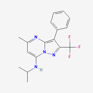 N-isopropyl-5-methyl-3-phenyl-2-(trifluoromethyl)pyrazolo[1,5-a]pyrimidin-7-amine