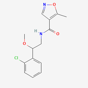 molecular formula C14H15ClN2O3 B2938750 N-[2-(2-chlorophenyl)-2-methoxyethyl]-5-methyl-1,2-oxazole-4-carboxamide CAS No. 1795442-35-1