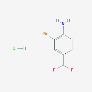 molecular formula C7H7BrClF2N B2938751 2-Bromo-4-(difluoromethyl)aniline hydrochloride CAS No. 2459963-14-3
