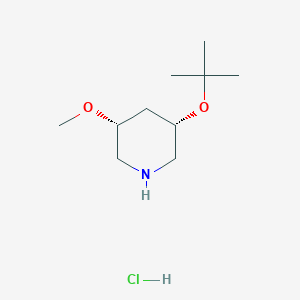 molecular formula C10H22ClNO2 B2938754 (3R,5S)-3-Methoxy-5-[(2-methylpropan-2-yl)oxy]piperidine;hydrochloride CAS No. 2567489-59-0