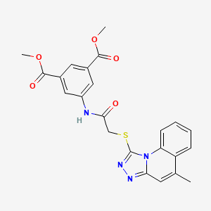 Dimethyl 5-({[(5-methyl[1,2,4]triazolo[4,3-a]quinolin-1-yl)thio]acetyl}amino)isophthalate