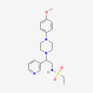 molecular formula C20H28N4O3S B2938769 N-{2-[4-(4-methoxyphenyl)piperazin-1-yl]-2-(pyridin-3-yl)ethyl}ethane-1-sulfonamide CAS No. 863558-86-5