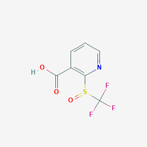 molecular formula C7H4F3NO3S B2938801 2-(Trifluoromethane)sulfinylpyridine-3-carboxylic acid CAS No. 1223025-21-5