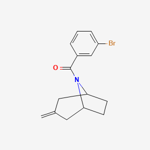 molecular formula C15H16BrNO B2938803 (3-bromophenyl)((1R,5S)-3-methylene-8-azabicyclo[3.2.1]octan-8-yl)methanone CAS No. 2320957-43-3