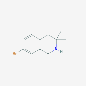 molecular formula C11H14BrN B2938814 7-Bromo-3,3-dimethyl-1,2,3,4-tetrahydroisoquinoline CAS No. 1338097-15-6