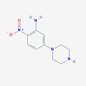 molecular formula C10H14N4O2 B2938825 2-Nitro-5-(1-piperazinyl)aniline CAS No. 96103-52-5