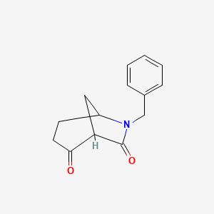 molecular formula C14H15NO2 B2938843 6-Benzyl-6-azabicyclo[3.2.1]octane-2,7-dione CAS No. 1801983-04-9