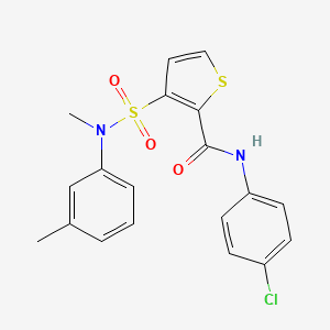 molecular formula C19H17ClN2O3S2 B2938855 N-(4-chlorophenyl)-3-[methyl(3-methylphenyl)sulfamoyl]thiophene-2-carboxamide CAS No. 1207034-54-5