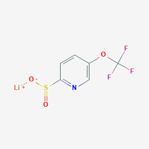 molecular formula C6H3F3LiNO3S B2938862 Lithium(1+) ion 5-(trifluoromethoxy)pyridine-2-sulfinate CAS No. 2228334-97-0