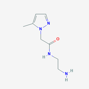 molecular formula C8H14N4O B2938906 N-(2-aminoethyl)-2-(5-methyl-1H-pyrazol-1-yl)acetamide CAS No. 1004643-63-3