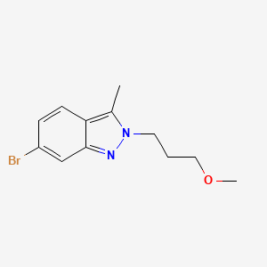molecular formula C12H15BrN2O B2938909 6-Bromo-2-(3-methoxypropyl)-3-methyl-2H-indazole CAS No. 1822817-70-8