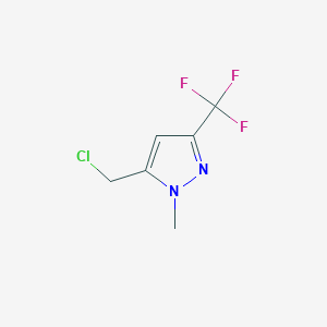 molecular formula C6H6ClF3N2 B2938913 5-(chloromethyl)-1-methyl-3-(trifluoromethyl)-1H-pyrazole CAS No. 184358-63-2