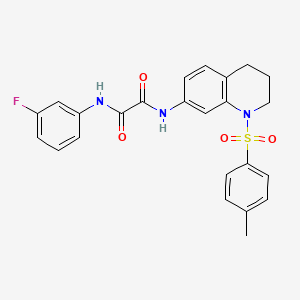 molecular formula C24H22FN3O4S B2938918 N1-(3-fluorophenyl)-N2-(1-tosyl-1,2,3,4-tetrahydroquinolin-7-yl)oxalamide CAS No. 898430-10-9