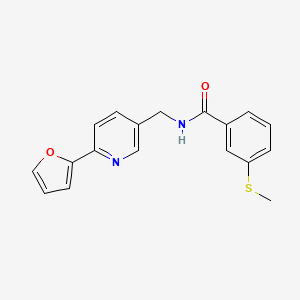 molecular formula C18H16N2O2S B2938920 N-{[6-(furan-2-yl)pyridin-3-yl]methyl}-3-(methylsulfanyl)benzamide CAS No. 1904240-03-4