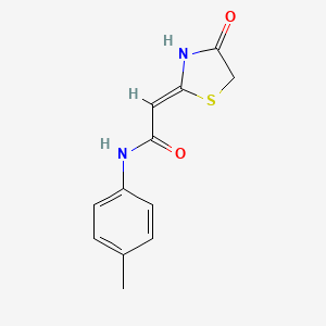 molecular formula C12H12N2O2S B2938923 N-(4-methylphenyl)-2-(4-oxo-1,3-thiazolidin-2-ylidene)acetamide CAS No. 730951-05-0