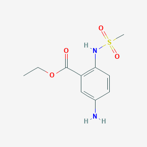 molecular formula C10H14N2O4S B2938953 Ethyl 5-amino-2-methanesulfonamidobenzoate CAS No. 2248364-03-4
