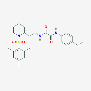 N1-(4-ethylphenyl)-N2-(2-(1-(mesitylsulfonyl)piperidin-2-yl)ethyl)oxalamide