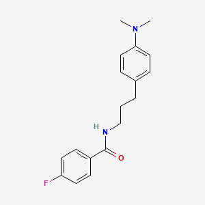 molecular formula C18H21FN2O B2939024 N-(3-(4-(dimethylamino)phenyl)propyl)-4-fluorobenzamide CAS No. 953151-26-3
