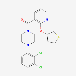 (4-(2,3-Dichlorophenyl)piperazin-1-yl)(2-((tetrahydrothiophen-3-yl)oxy)pyridin-3-yl)methanone