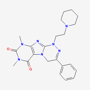 7,9-dimethyl-3-phenyl-1-(2-(piperidin-1-yl)ethyl)-7,9-dihydro-[1,2,4]triazino[3,4-f]purine-6,8(1H,4H)-dione