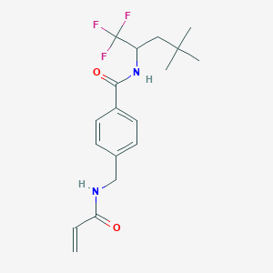 4-[(Prop-2-enoylamino)methyl]-N-(1,1,1-trifluoro-4,4-dimethylpentan-2-yl)benzamide