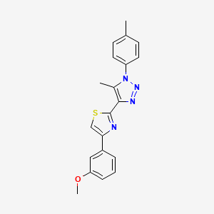4-[4-(3-methoxyphenyl)-1,3-thiazol-2-yl]-5-methyl-1-(4-methylphenyl)-1H-1,2,3-triazole