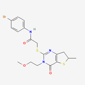 N-(4-bromophenyl)-2-[[3-(2-methoxyethyl)-6-methyl-4-oxo-6,7-dihydrothieno[3,2-d]pyrimidin-2-yl]sulfanyl]acetamide