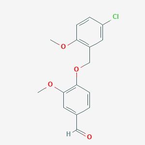 4-[(5-Chloro-2-methoxyphenyl)methoxy]-3-methoxybenzaldehyde