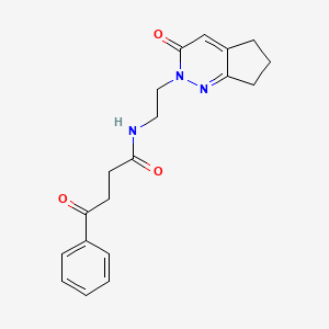 4-oxo-N-(2-(3-oxo-3,5,6,7-tetrahydro-2H-cyclopenta[c]pyridazin-2-yl)ethyl)-4-phenylbutanamide