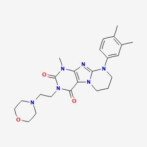 9-(3,4-dimethylphenyl)-1-methyl-3-(2-morpholinoethyl)-6,7,8,9-tetrahydropyrimido[2,1-f]purine-2,4(1H,3H)-dione