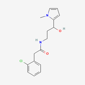 2-(2-chlorophenyl)-N-(3-hydroxy-3-(1-methyl-1H-pyrrol-2-yl)propyl)acetamide