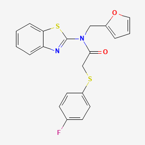 N-(benzo[d]thiazol-2-yl)-2-((4-fluorophenyl)thio)-N-(furan-2-ylmethyl)acetamide