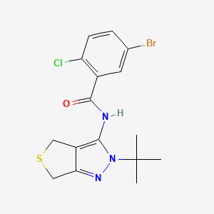 5-bromo-N-(2-tert-butyl-4,6-dihydrothieno[3,4-c]pyrazol-3-yl)-2-chlorobenzamide