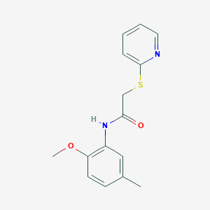 molecular formula C15H16N2O2S B2939052 N-(2-methoxy-5-methylphenyl)-2-(pyridin-2-ylsulfanyl)acetamide CAS No. 329078-87-7