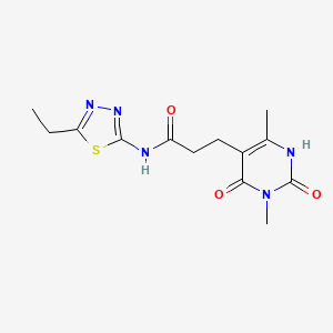 3-(3,6-dimethyl-2,4-dioxo-1,2,3,4-tetrahydropyrimidin-5-yl)-N-(5-ethyl-1,3,4-thiadiazol-2-yl)propanamide