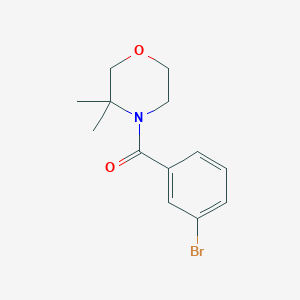 molecular formula C13H16BrNO2 B2939055 4-(3-Bromobenzoyl)-3,3-dimethylmorpholine CAS No. 1216983-73-1