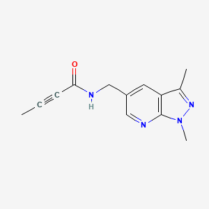 N-[(1,3-Dimethylpyrazolo[3,4-b]pyridin-5-yl)methyl]but-2-ynamide