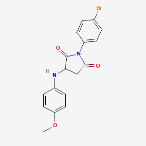 1-(4-Bromophenyl)-3-(4-methoxyanilino)pyrrolidine-2,5-dione