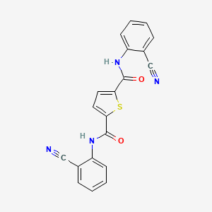 molecular formula C20H12N4O2S B2939067 N2,N5-bis(2-cyanophenyl)thiophene-2,5-dicarboxamide CAS No. 477497-46-4