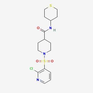 1-(2-chloropyridin-3-yl)sulfonyl-N-(thian-4-yl)piperidine-4-carboxamide